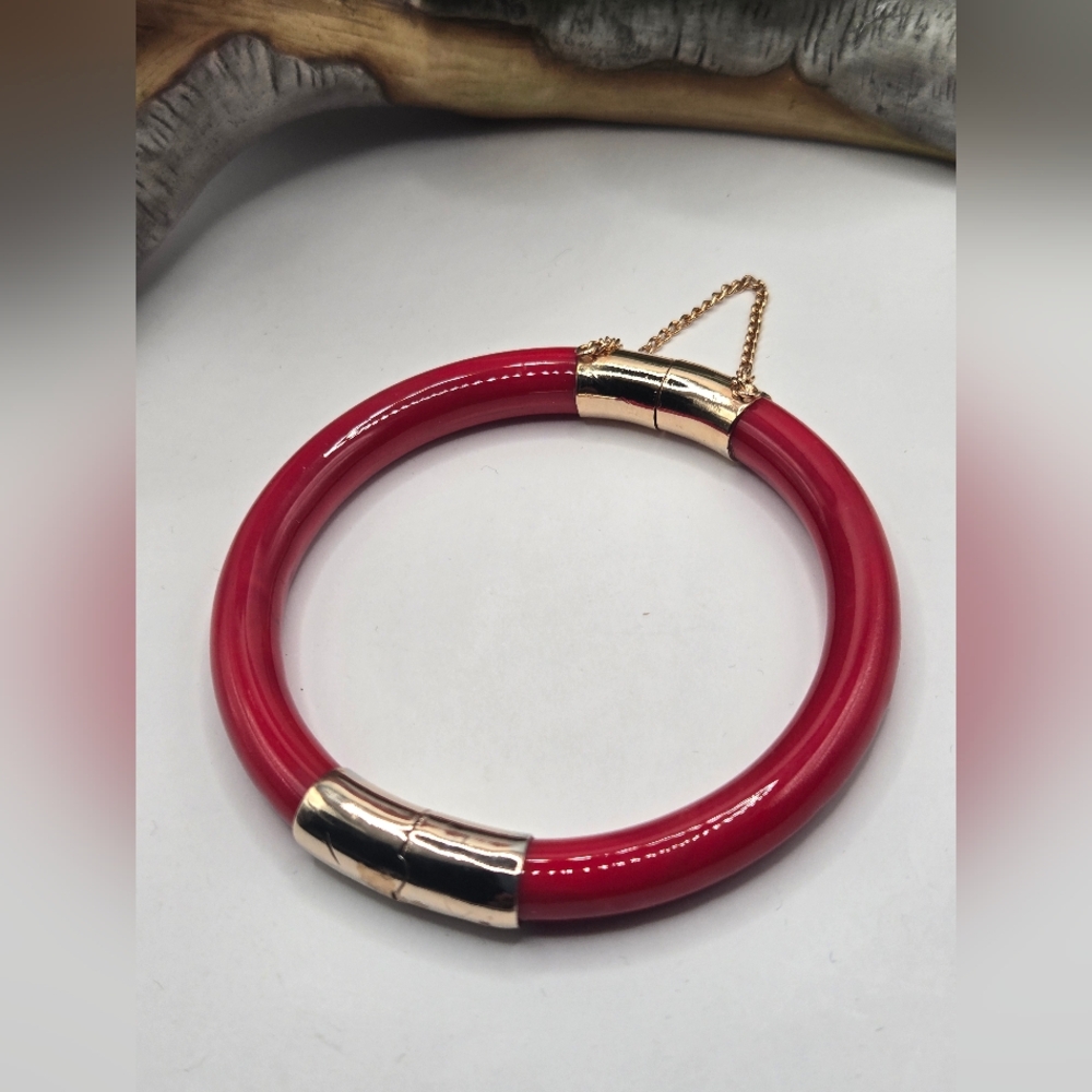 Jade Gold Hinge Bangle